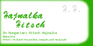 hajnalka hitsch business card